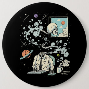 Afstand van ADHD-skelet 61 Ronde Button 6,0 Cm