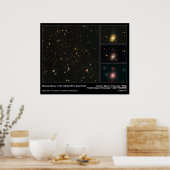 Afstand van sterrenstelsel in het Hubble ultradiep Poster (Keuken)