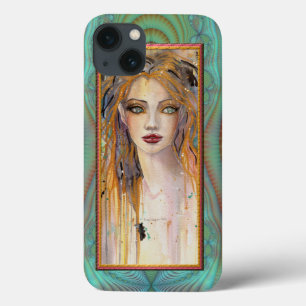 Afstandelijke mooie vrouw fantasie abstracte kunst iPhone 13 hoesje