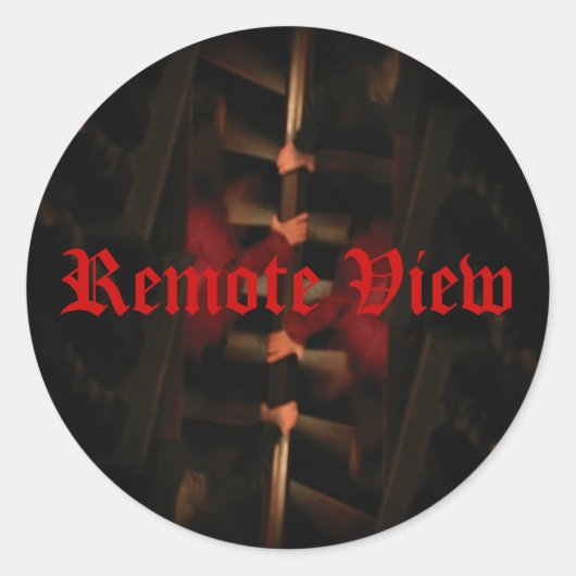 Afstandsbediening Uitzicht Ronde Sticker (Voorkant)