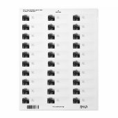 Afstandsboom (zwart-wit) etiket (Full Sheet)