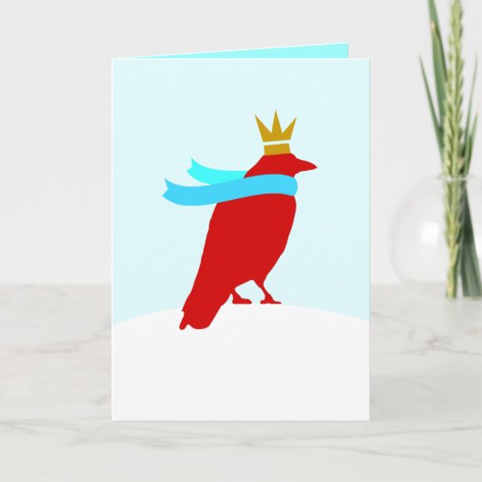 afstandskraai feestdagen kaart (Voorkant)