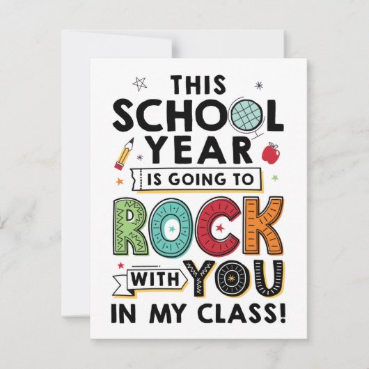 Afstandsonderwijs Eind van het Jaar Kaart (Voorkant)