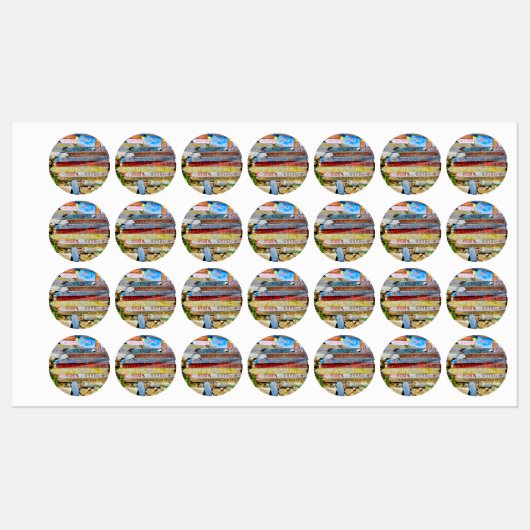 Afstandsteken Labels (Vel)
