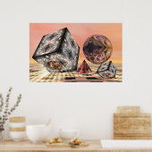 Afstotende geometrische vormen poster (Keuken)