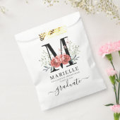 Afstudeer Bloem Initialen Logo Feest Bedankzakje (Gezegeld)