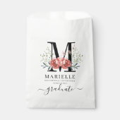 Afstudeer Bloem Initialen Logo Feest Bedankzakje (Voorkant)