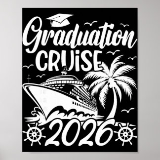 Afstudeer Cruise Trip 2026 Vakantie Geslaagd Cruis Poster
