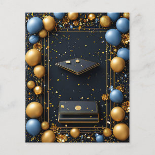 Afstudeer decoratieve arrangement flyer