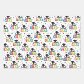 Afstudeer Inpakpapier, Felicitaties Cadeau Inpakpapier Vel (Voorkant 2)