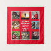 Afstudeer Tapijt 8 Foto Collage Klas Van Jaar Wandkleed (Voorkant (horizontaal))