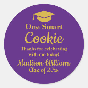 Afstudeercadeau Eén Slimme Cookie om mee te nemen Ronde Sticker