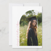 Afstudeerceremonie met Roze Lint Kaart (Achterkant)