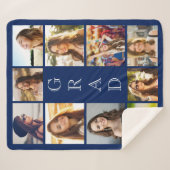 Afstudeerder 10 Fotoblauw Afstuderen Sherpa Deken (Voorkant (horizontaal))