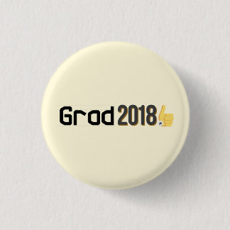 Afstudeerder 2018 duimt mini-pin omhoog ronde button 3,2 cm