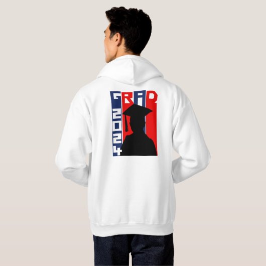 Afstudeerder 2024-Viering van de afgetopte man Hoodie (Achterkant volledig)