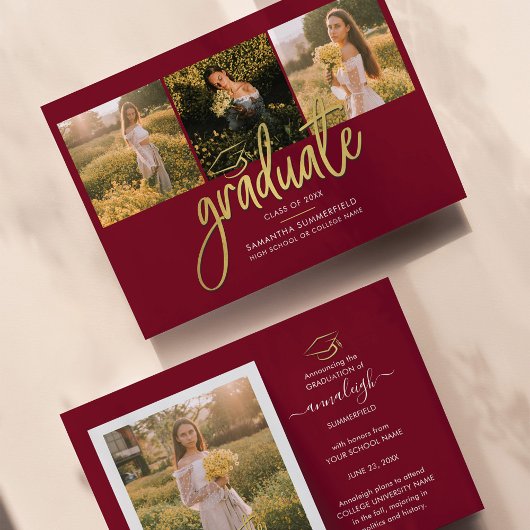 Afstudeerder 2025 Fotocollage Afstuderen Aankondig