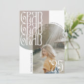 Afstudeerder '25 Photo Arch Wavy Typography Afstud Kaart (Staand voorkant)