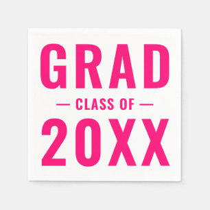 Afstudeerder aangepaste klasse jaar warm roze mode servet