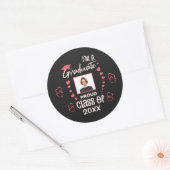 Afstudeerder Afstuderen de Klasse van het Afstuder Ronde Sticker (Envelop)