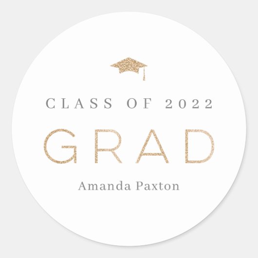 Afstudeerder-Afstuderen-stickers of envelopzegels Ronde Sticker (Voorkant)