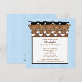 Afstudeerder Beer Kindergarten Afstuderen Uitnodig Kaart (Voorkant / Achterkant)