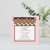 Afstudeerder Beer Kindergarten Afstuderen Uitnodig Kaart (Staand voorkant)