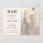 AFSTUDEERDER Bekleding Afstuderen Foto opslaan Dat Briefkaart (Achterkant)