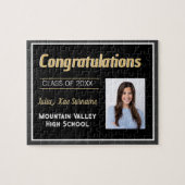 Afstudeerder cadeau! Aangepast Afstuderen Gefelici Legpuzzel (Horizontaal)