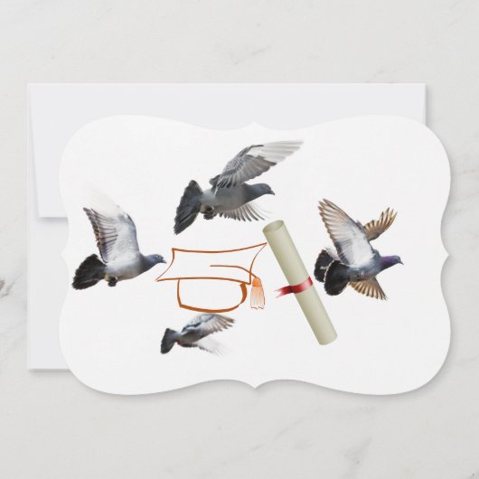 Afstudeerder Class Fancy Duiven Peace Personalisee Kaart (Achterkant)