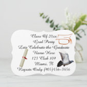 Afstudeerder Class Fancy Duiven Peace Personalisee Kaart (Staand voorkant)