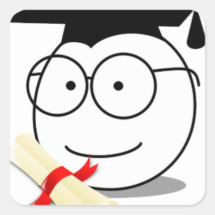 Afstudeerder Class Fancy Personaliseer Naam Liefde Vierkante Sticker