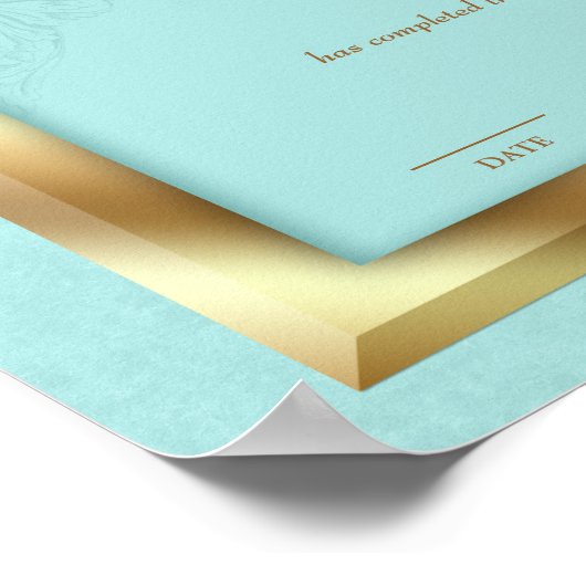 Afstudeerder Diploma Certificate of Completion Gol Poster (Hoek)