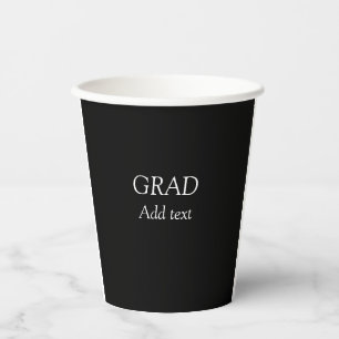 Afstudeerder eenvoudige minimalistische afstuderen papieren bekers
