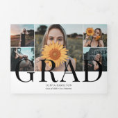 Afstudeerder Elegante foto Tri-Fold aankondiging (Cover)