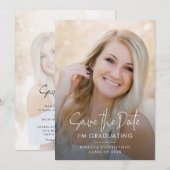 Afstudeerder Foto 2025 Save the Date Afstuderen Aankondiging (Voorkant / Achterkant)