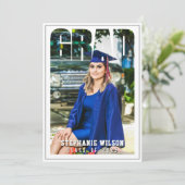 Afstudeerder Foto Wit Afstuderen Aankondiging (Staand voorkant)