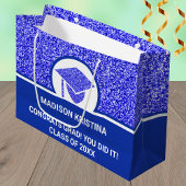 Afstudeerder Glam Navy Pet Eenvoudig elegant aange Groot Cadeauzakje