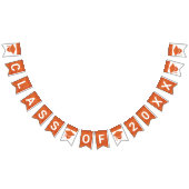 Afstudeerder Glam Oranje Pet Eenvoudige klasse plu Vlaggetjes (Alle)