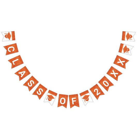 Afstudeerder Glam Oranje Pet Eenvoudige klasse plu Vlaggetjes (Alle)