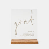 Afstudeerder Gold Script Welkom bij Graduation Par Acryl Bord (Voorkant)