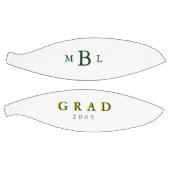 Afstudeerder Groen monogram en gouddatum Gift Bask Basketbal (Panelen)