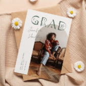 AFSTUDEERDER Groene boog Mystiek Afstuderen Aankon Bedankkaart