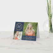 Afstudeerder Initiaal EDITABLE KLOR Afstuderen Dan Bedankkaart (Voorkant)