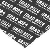 Afstudeerder jaar 2024 afstuderen naam zwart wit korte tafelloper (Hoek)