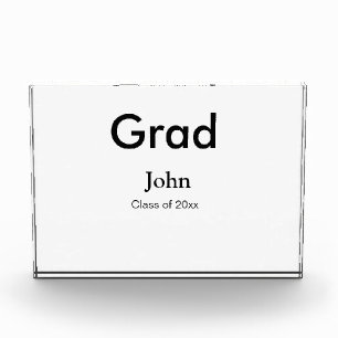 afstudeerder jongen voegt naam toe bevat datumteks fotoblokken