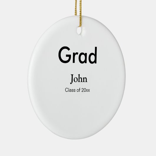 afstudeerder jongen voegt naam toe bevat datumteks keramisch ornament (Rechts)