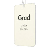 afstudeerder jongen voegt naam toe bevat datumteks luchtverfrisser (Links)