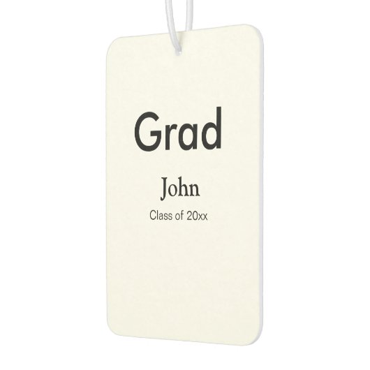 afstudeerder jongen voegt naam toe bevat datumteks luchtverfrisser (Links)