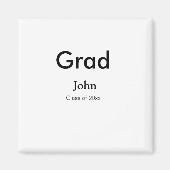 afstudeerder jongen voegt naam toe bevat datumteks magneet (Voorkant)